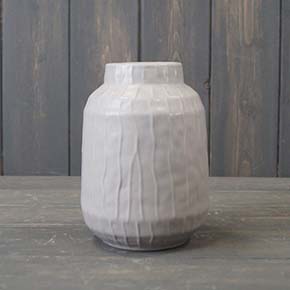 Medium Glazed Pastel Grey Vase (14cm) detail page